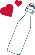 Illu-Flasche mit Herz